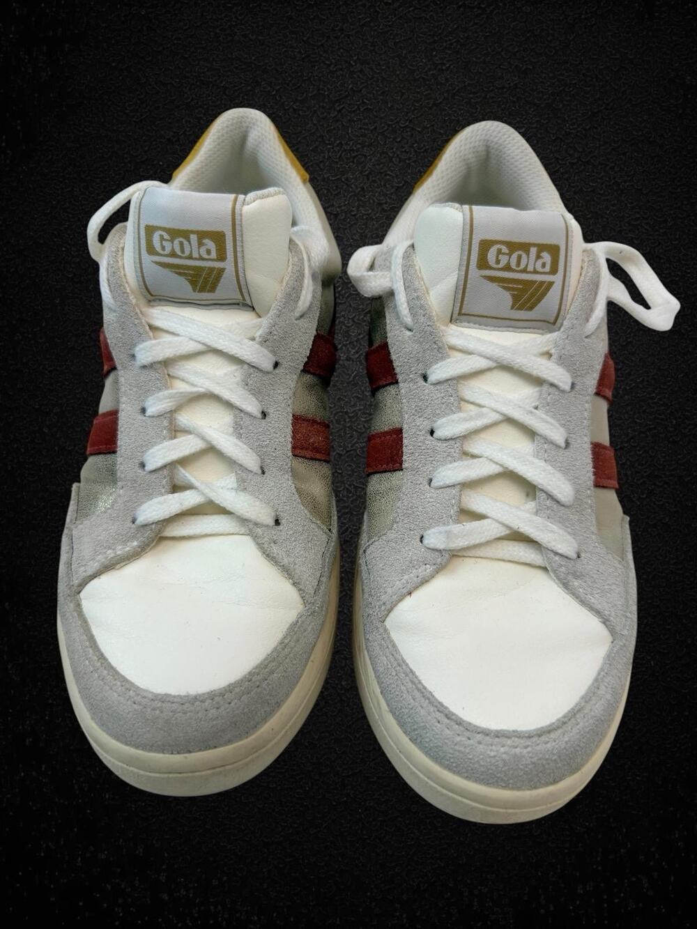 Gola Superslam Blaze CLB334 Women’s Sneakers US 6.5 EU 37.5 White Gold Suede